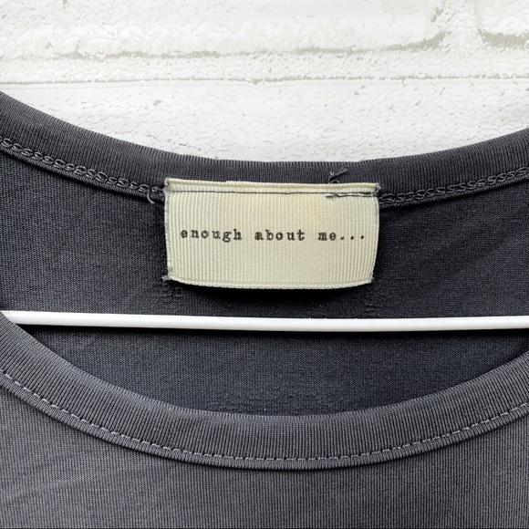 Enough About Me Black Sleeveless Shirt Size Small - Picture 3 of 6